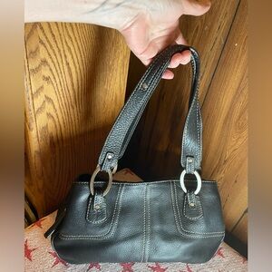 Fossil Black Leather Shoulder Bag